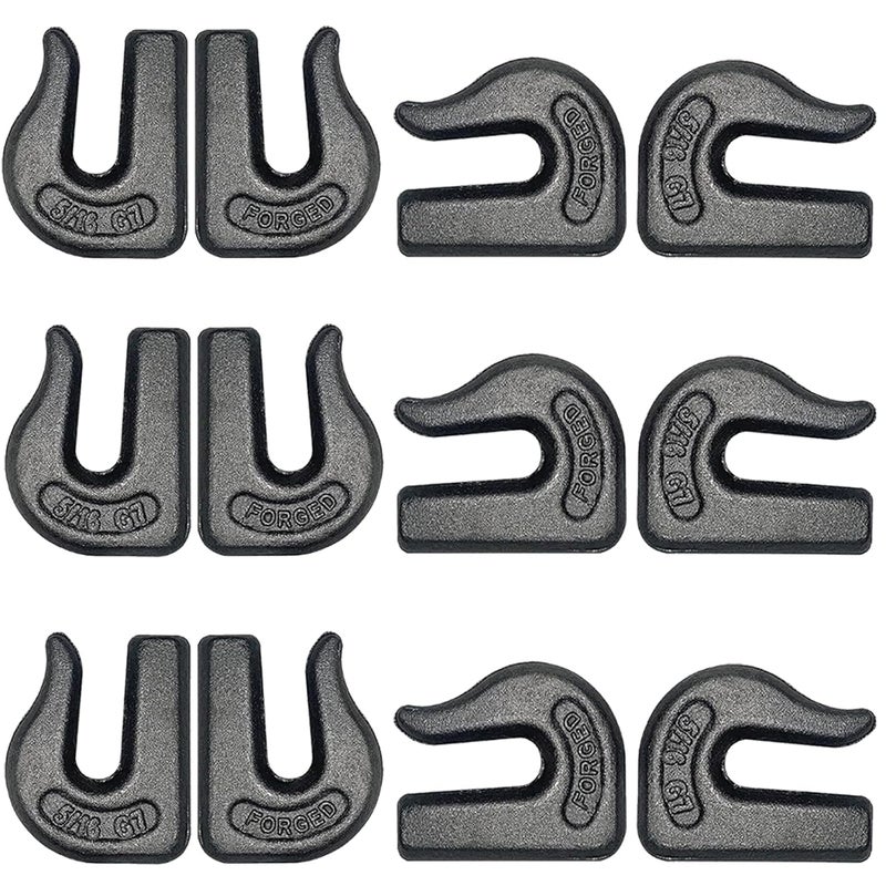 HANDRERLEE 12Pack Weld-On Chain Grab Hook, G70 5/16" Forged Chain Hook, Heavy Duty Weldable Grab Hooks for Tractors, Truck, Forklift, Trailers - 4,700 lbs WLL - Image 1